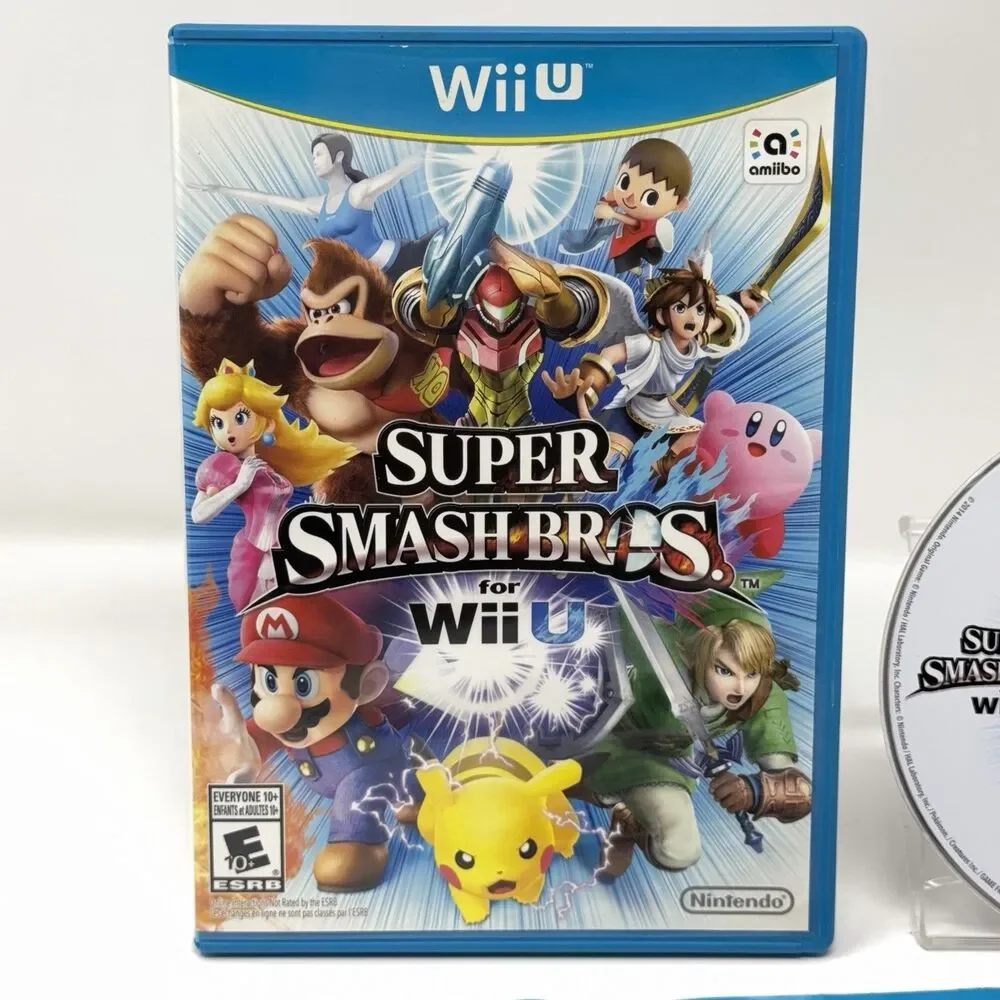 Super Smash Bros Nintendo Wii U 2014 Complete CIB Refurbished Tested